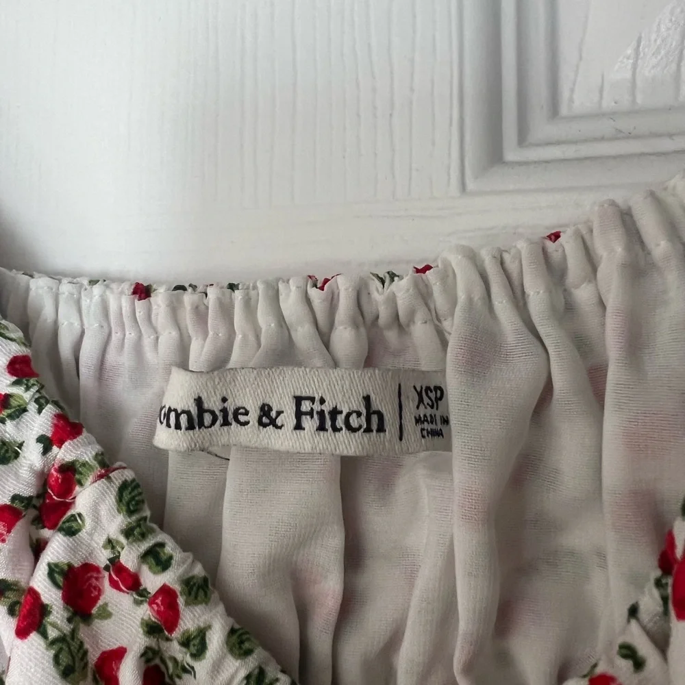 Abercrombie & Fitch Strawberry Milk Maid Smocked Maxi Dress